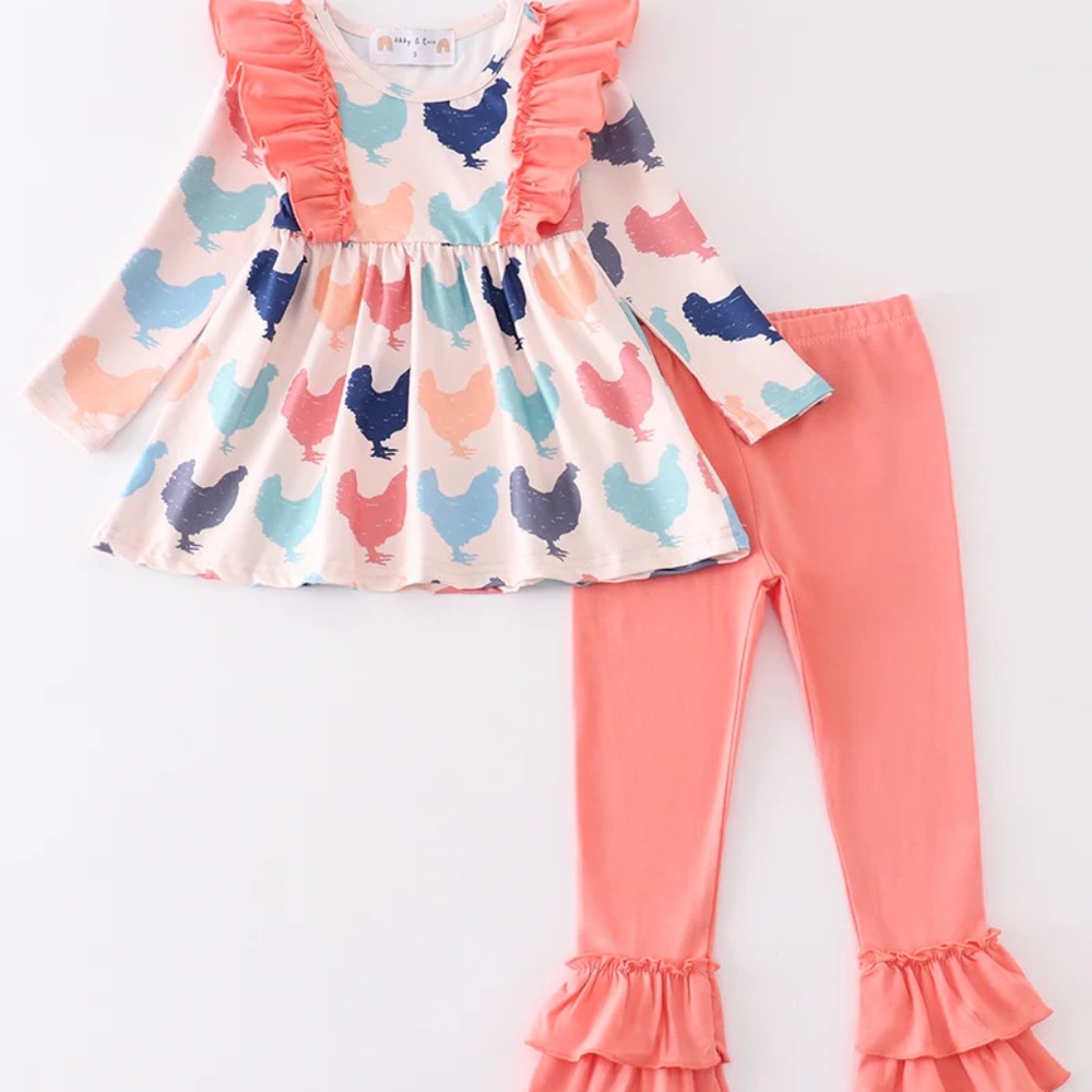 Honeydew floral print pocket girls dress with lace trim